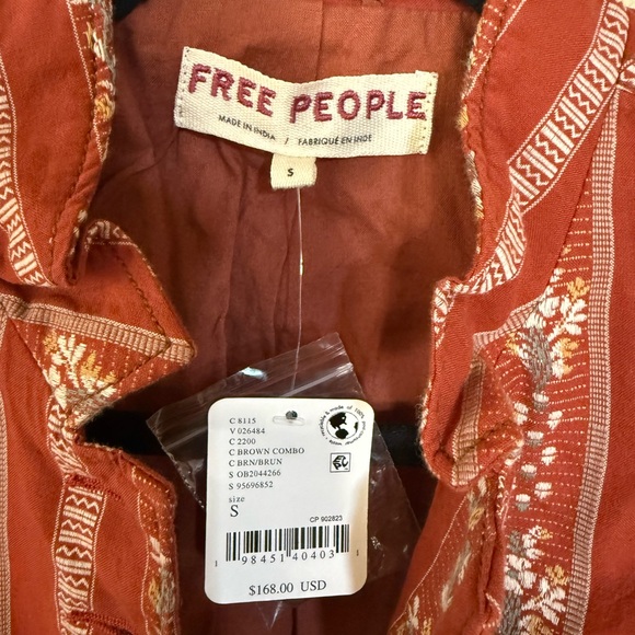 Free People Rust Striped Jacket - Picture 2 of 7